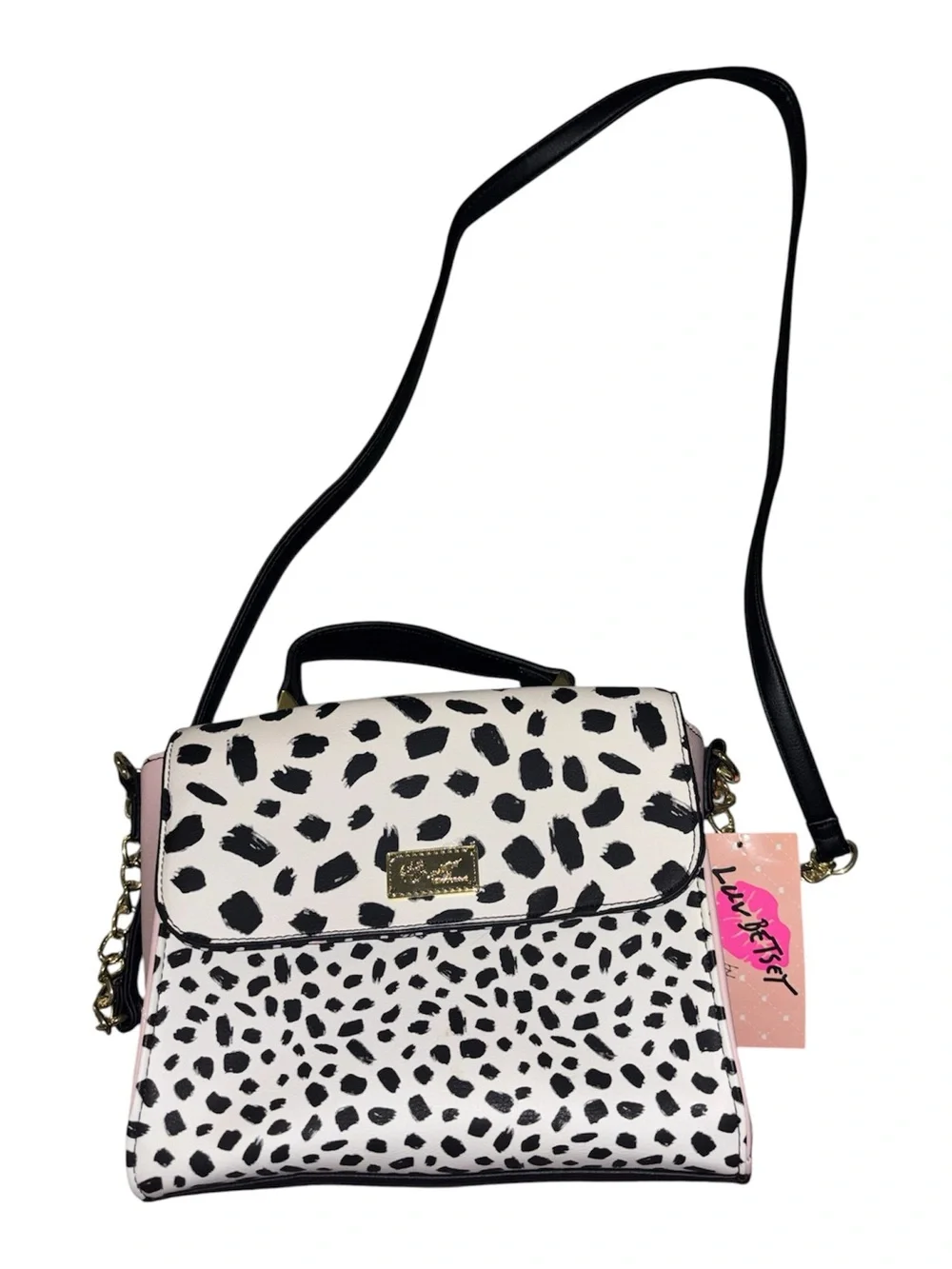 Betsey Johnson Luv Betsey Addy Polka Dot Crossbody Top Handle Handbag NWT
